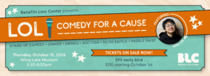 Invitation to LOL: Comedy for a Cause 2026 event on Thursday, October 15th